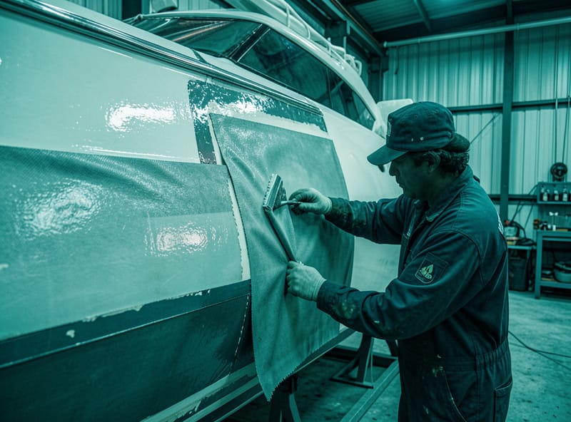 Carrosserie navale enduisage technique sur yacht