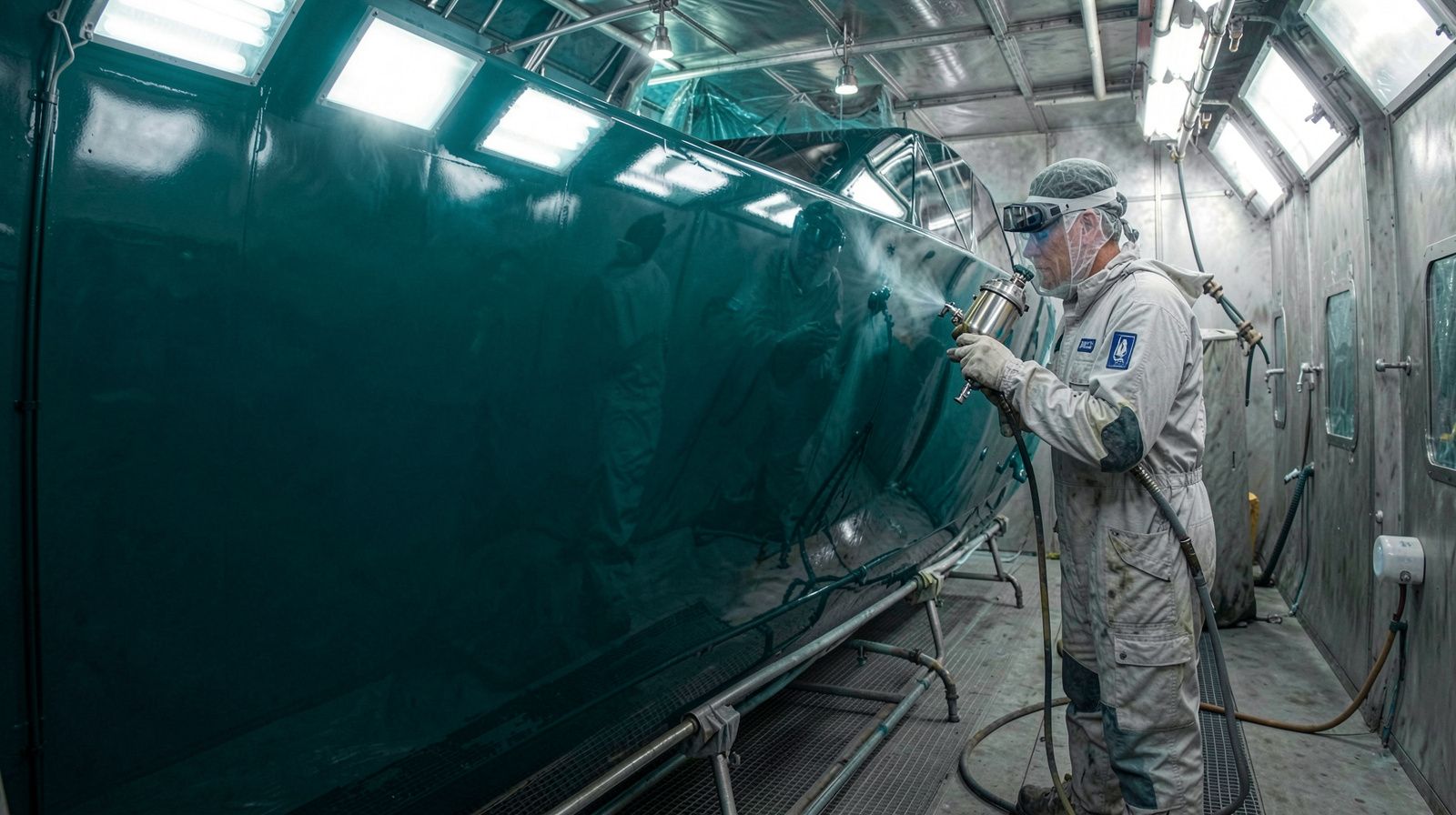 Application peinture navale haute finition MB Yacht